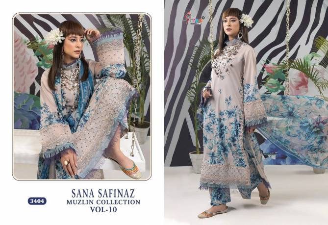 Sana Safinaz Muzlin Collection Vol 10 By Shree Embroidery Cotton Pakistani Suits Wholesale Price In Surat
